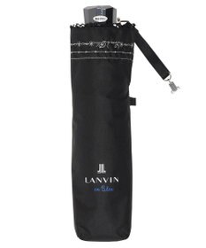 MOONBAT 【一級遮光/晴雨兼用】LANVIN en Bleu (ランバン オン ブルー)  折りたたみ日傘 ラメ刺繍 ピコレース