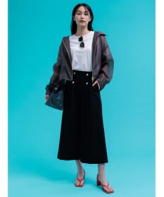 Te chichi 【遮熱】麻調ワイドクロップトパンツ