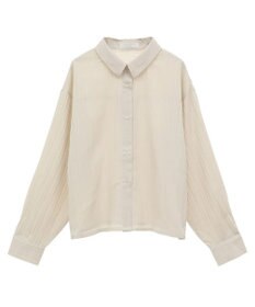 Green Parks サイドドロストショート丈シャツ（無地）