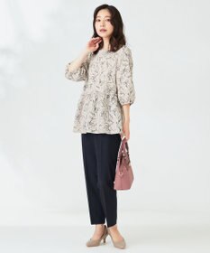 ANY SIS 【洗える】フラワーフクレジャガード ブラウス