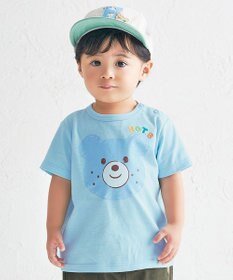 MIKI HOUSE HOT BISCUITS 【80-120cm】カラフルビーンズ フェイスプリント 半袖Tシャツ