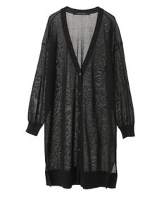 YECCA VECCA シアーニットロング丈カーディガン
