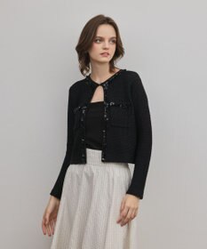 GRACE CONTINENTAL ブレードツイードニットジャケット