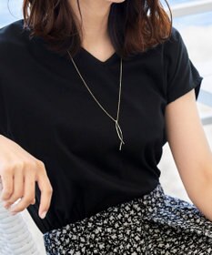 Tiaclasse 【日本製】大人上品なフラットカーブバーネックレス