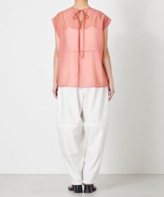 NAVE 【Nave・洗える/シアー素材】シアーリンクル ノースリーブブラウス