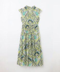 GRACE CONTINENTAL シフォンプリントティアードワンピース