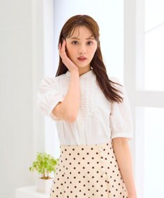 Feroux フリルディテール パフスリーブ ブラウス