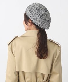 MOONBAT PAUL & JOE ACCESSOIRES ロゴ刺繍ツイードベレー