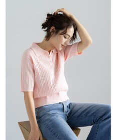 Te chichi ミニケーブルポロニット