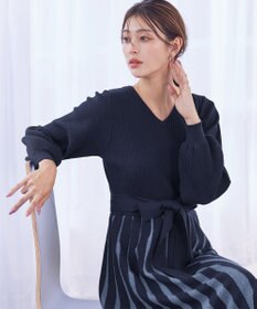 Tiaclasse 【洗える】レース編みニットフレアワンピース