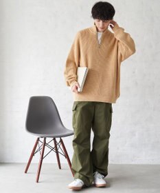 WEGO オーバーフィットハーフジッププルオーバー