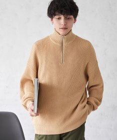 WEGO オーバーフィットハーフジッププルオーバー