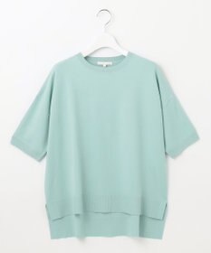 自由区 【接触冷感・UVカット・WEB限定カラーあり】クレープストレッチプルオーバー ニット