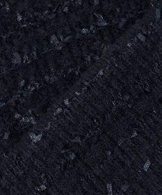 ANY SIS L 【洗える】ノーカラーツイードニット カーディガン