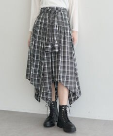 earth music&ecology イレヘムチェックシャツスカート