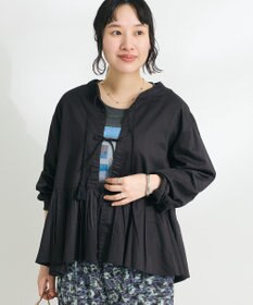 CRAFT STANDARD BOUTIQUE フリンジ紐付ペプラムブラウス