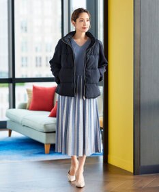 Tiaclasse 【洗える】レース編みニットフレアワンピース