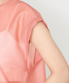 NAVE 【Nave・洗える/シアー素材】シアーリンクル ノースリーブブラウス