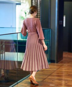 Tiaclasse 【洗える】レース編みニットフレアワンピース