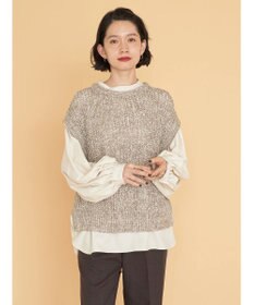 AMERICAN HOLIC ＳＥＴ　ボリュームスリーブシャツ＋ニットベスト