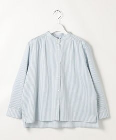 J.PRESS LADIES ストライプジャガード バンドカラー カットソー