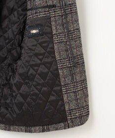 JOSEPH ABBOUD 【イタリア素材/軽量/中綿キルト裏地】スライバーチェックジャージー ジャケット