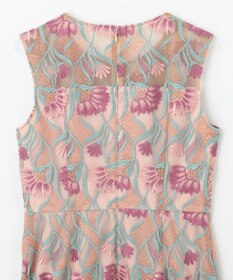 GRACE CONTINENTAL フラワー刺繍チュールドレス