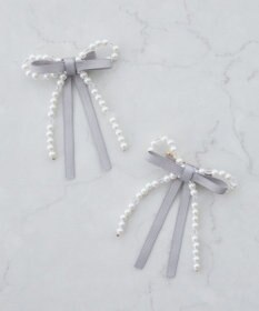 Maison de FLEUR パールリボン2SETクリップ