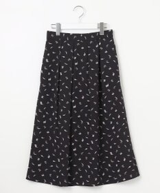 自由区 【洗える・XSサイズあり】ブラッシュドシャドープリント スカート