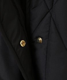 Green Parks ファー衿ダイヤキルト中綿コート