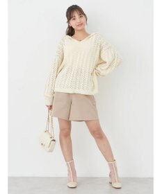 earth music&ecology ビッグカラーニットプルオーバー