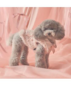 PET PARADISE cherircouture メニーリボンファーベスト 《ピンク》 小型犬