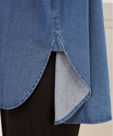 WEGO 【ANGIE VINTAGE】オーバーサイズ バンドカラー デニムシャツ