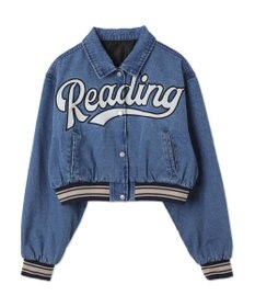 WEGO スタジアムロゴデニムショートスタジャン