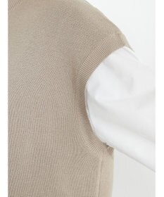 CRAFT STANDARD BOUTIQUE 【洗える】ニットベスト+シャツワンピースSET-B