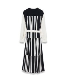 JOSEPH ストライプクレープ　プリーツドレス