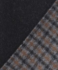 J.PRESS LADIES S 【リバーシブル】ウールナイロン リバーチェック ノーカラー ショートコート