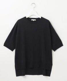 自由区 【接触冷感・UVカット・WEB限定カラーあり】クレープストレッチプルオーバー ニット