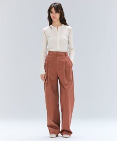 BEIGE， 【洗える・GISELe 10月号掲載】FORD / ウール配色メローヘンリーネックカットソー