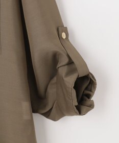 自由区 【洗える/シワになりにくい】オープンカラー シアーブラウス