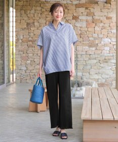 Tiaclasse リネンミックススキッパーシャツ
