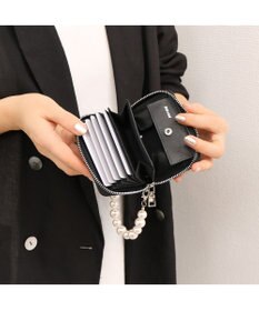 UNBILLION VERYコラボ ペルケ perche / 牛革パールハンドルジャバラウォレット