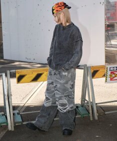 WEGO 【ユニセックス着用ITEM】ピグメントロゴニットプルオーバー