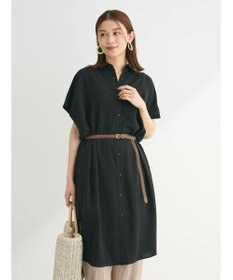 Green Parks ＳＥＴ２点　合皮ベルト＋ミディシャツワンピース