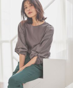 ANY L 【洗濯機可】着映える袖ねじりトップス