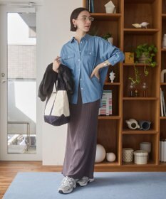 WEGO 【ANGIE VINTAGE】シアーデニムレギュラーカラーシャツ