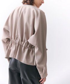 BEIGE， PORDIC / ドロスト付きノーカラージャケット