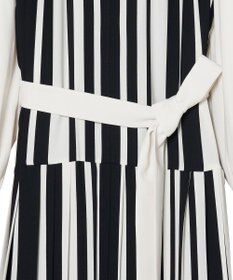 JOSEPH ストライプクレープ　プリーツドレス