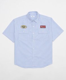 WEGO 【ユニセックス着用ITEM/MLサイズ展開】オックスフォードワッペンシャツ（SS）