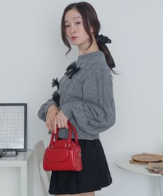 WEGO チュールリボンケーブルニット